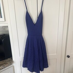 NBD Blue Spaghetti Strap Mini Sundress